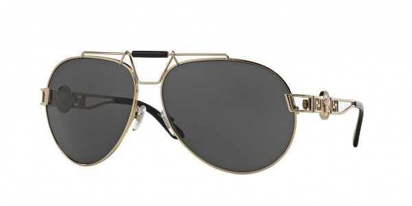 Versace VE2160 Sunglasses, 125287 PALE GOLD (GOLD)