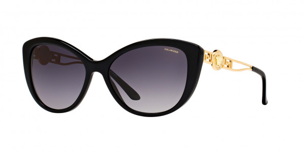 Versace VE4295 Sunglasses, GB1/T3 BLACK (BLACK)