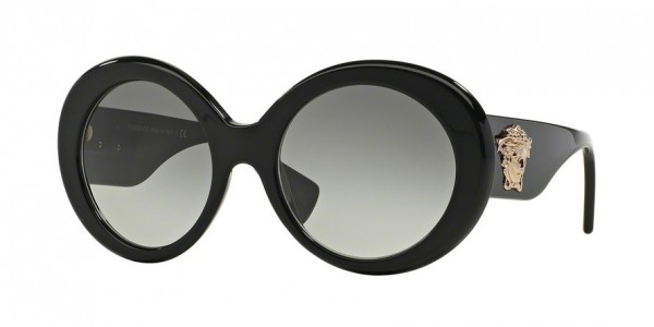 Versace VE4298A Sunglasses, GB1/11 BLACK (BLACK)