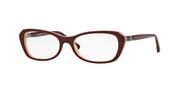 Vogue VO2960B Eyeglasses, 2323 BORDEAUX/OPAL POWDER (BORDEAUX)