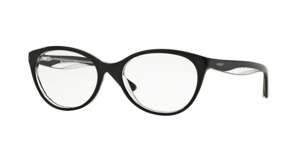 Vogue VO2962F Eyeglasses, W827 TOP BLACK/TRANSPARENT (BLACK)