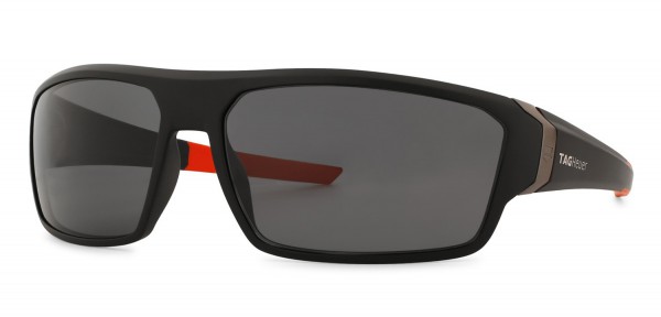 TAG Heuer RACER 2 9222 Sunglasses, Matte Black-Red Temples / Grey Outdoor (101)