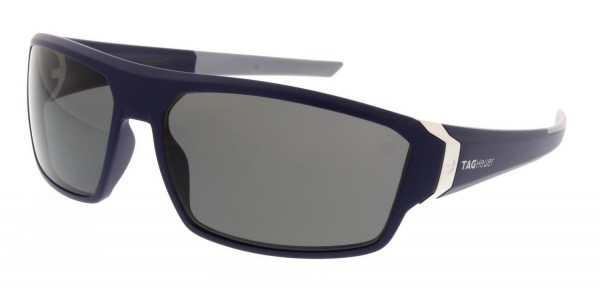 TAG Heuer RACER 2 9222 Sunglasses, Matte Dark Blue-Light Grey Temples / Grey Polarized (106)