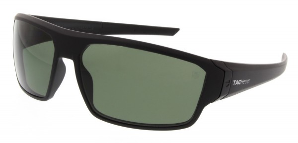 TAG Heuer RACER 2 9222 Sunglasses, Matte Black-Black Temples / Green Polarized (304)