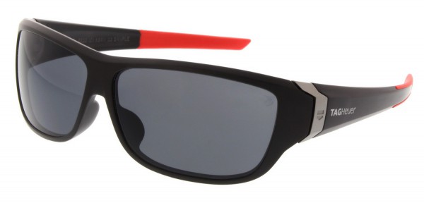 TAG Heuer RACER 2 9225 Sunglasses, Matte Black-Red Temples / Grey Outdoor (101)