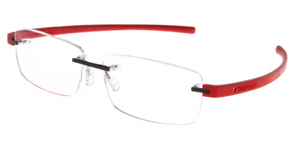 TAG Heuer REFLEX 3 RIMLESS 3942 Eyeglasses, Red Temples (002)