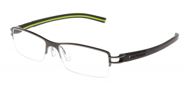 TAG Heuer REFLEX FOLD SEMI RIMMED 7621 Eyeglasses, Dark Grey-Anise Green Temples (008)