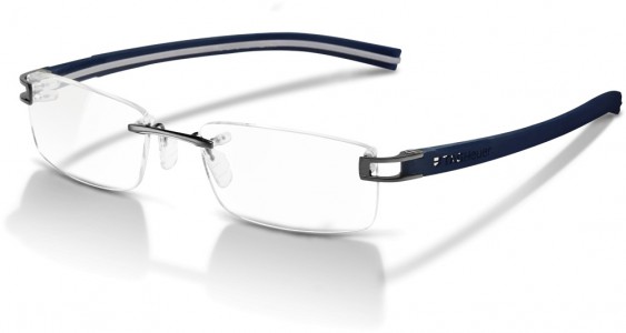 TAG Heuer REFLEX FOLD RIMLESS 7643 Eyeglasses, Smart Blue-Light Grey Temples (007)