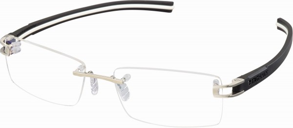 TAG Heuer REFLEX FOLD RIMLESS 7644 Eyeglasses, Black-White Temples (003)