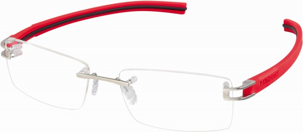 TAG Heuer REFLEX FOLD RIMLESS 7644 Eyeglasses, Red-Black Temples (005)