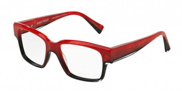 Alain Mikli A03044 Eyeglasses, C020 CRY / BLK / RED (RED)