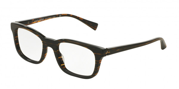Alain Mikli A03039 Eyeglasses, 2891 STRIPED BROWN BLACK (BROWN)