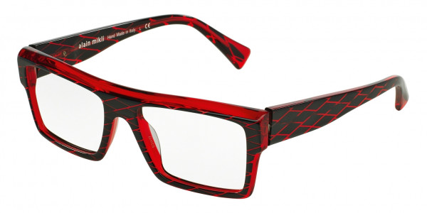 Alain Mikli A03032 Eyeglasses, B0BW DIAMONDS BLACK/RED (MULTI)