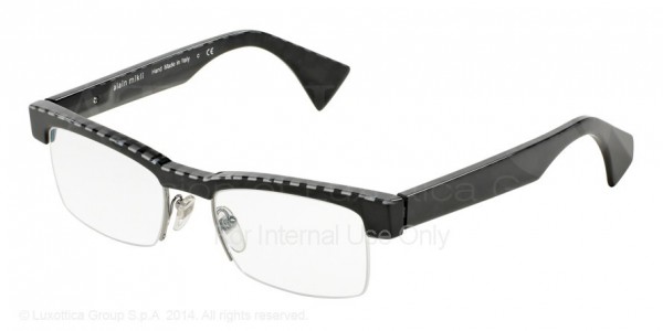 Alain Mikli A03022 Eyeglasses, B0E8 DAMA SILVER-BLACK (BLACK)