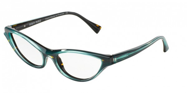 Alain Mikli A03005 Eyeglasses, B09R TORQUOISE PEARL/STRIPPED SILVE (LIGHT BLUE)