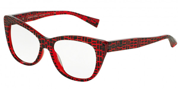 Alain Mikli A01346M - AL1346 (M) Eyeglasses, B0H9 BLK SPOTS / RED (RED)