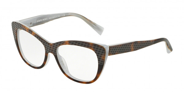 Alain Mikli A01346M - AL1346 (M) Eyeglasses, C009 HAVANA/WHITE POINTILLE (HAVANA)