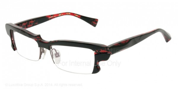 Alain Mikli A01288 - AL1288 Eyeglasses, 3068 BLACK/ORANGE/BLACK/ORANGE