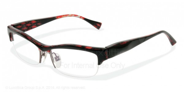 Alain Mikli A01287 - AL1287 Eyeglasses, 3068 BLACK/ORANGE/BLACK/ORANGE