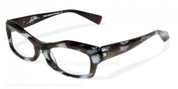 Alain Mikli A01245 - AL1245 Eyeglasses, B07L BLACK WHITE GREY FLAME-BROWN