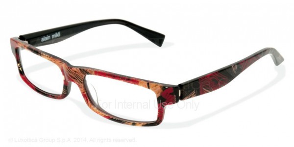 Alain Mikli A01154 - AL1154 Eyeglasses, B052 GREY BURGUNDI LAINE