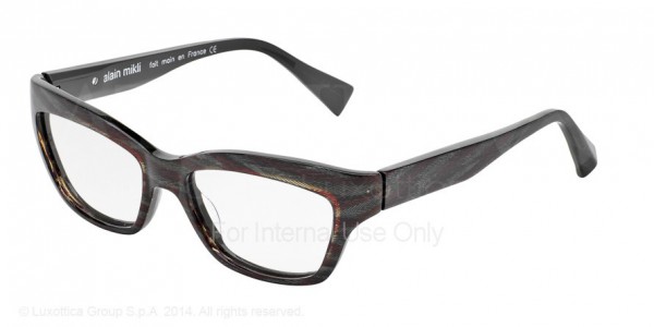 Alain Mikli A01033 - AL1033 Eyeglasses, B0AN STRIPPED GREY BORDEAUX (BROWN)