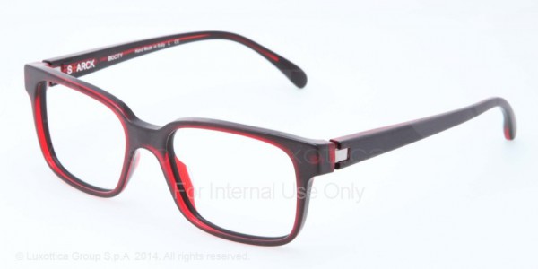 Starck Eyes SH3005 Eyeglasses, 2707 RED/BLACK/RED/MAT RED OUT (RED)