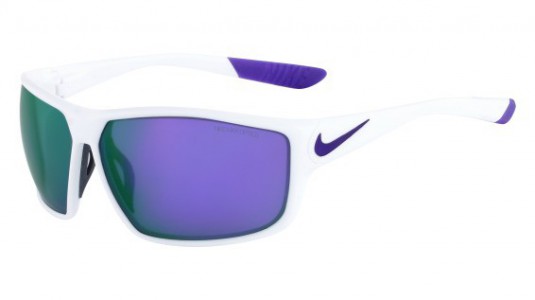 Nike NIKE IGNITION R AF EV0908 Sunglasses, 105 WH/DK CON/GREY W/ ML VIOL FLA