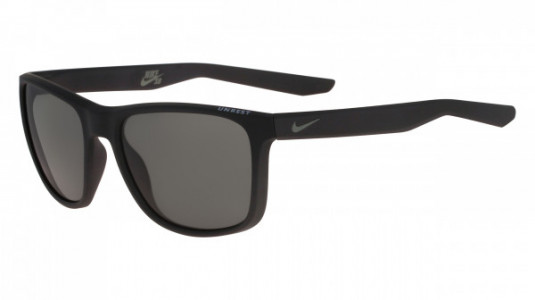 Nike UNREST EV0921 Sunglasses, (003) MATTE BLACK/TUMBLED GREY WITH GREEN  LENS