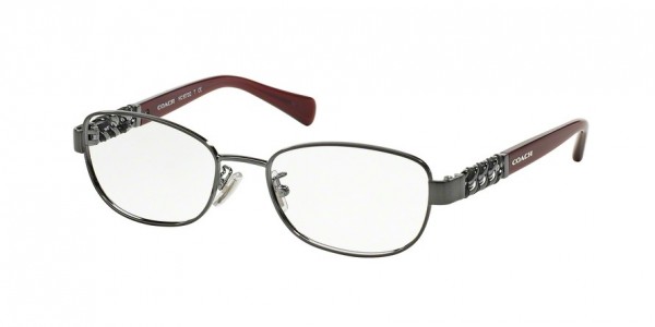 Coach HC5072Q Eyeglasses, 9237 GUNMETAL/MILKY BLACK CHERRY (GUNMETAL)