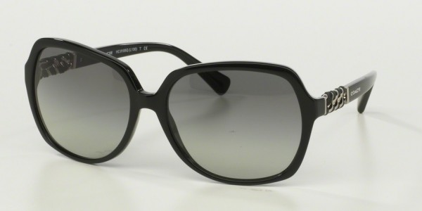 Coach HC8155QF Sunglasses, 500211 BLACK (BLACK)