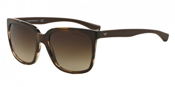 Emporio Armani EA4049 Sunglasses, 538613 STRIPED BROWN (BROWN)