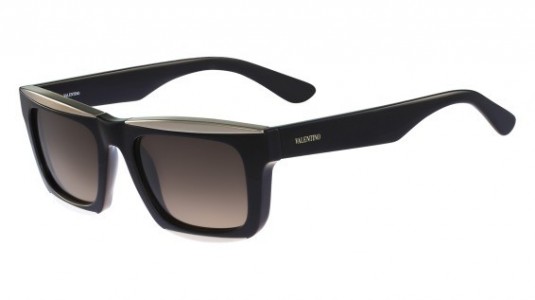 Valentino V718S Sunglasses, (009) BLACK-LIGHT GOLD