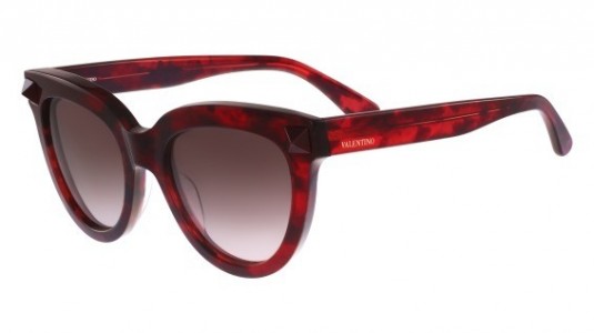Valentino V722S Sunglasses, (649) RED HAVANA