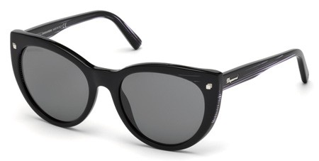 Dsquared2 BETTY Sunglasses, 01A - Shiny Black / Smoke