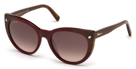 Dsquared2 BETTY Sunglasses, 69F - Shiny Bordeaux / Gradient Brown
