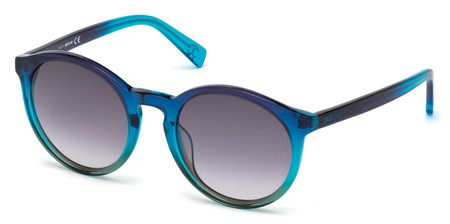 Just Cavalli JC-672S Sunglasses, 92B - Blue/other / Gradient Smoke