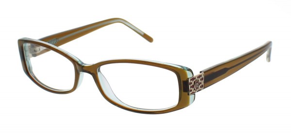 Jessica McClintock JMC 4010 Eyeglasses, Brown Laminate