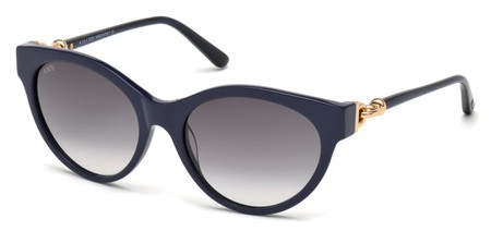 Tod's TO-0154 Sunglasses, 92B - Blue/other / Gradient Smoke