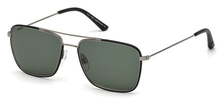Tod's TO-0158 Sunglasses, 01N - Shiny Black / Green