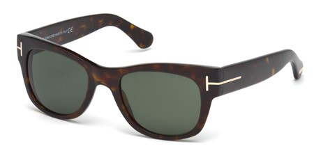 Tom Ford CARY Sunglasses, 52N - Dark Havana / Green
