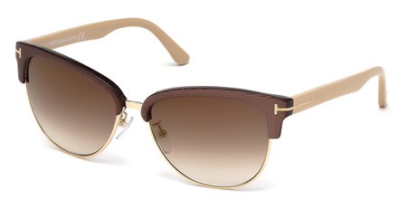 Tom Ford FANY Sunglasses, 50G - Dark Brown/other / Brown Mirror
