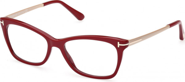 Tom Ford FT5353 Eyeglasses, 069 - Shiny Bordeaux / Shiny Pale Gold