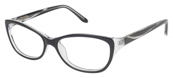 Geoffrey Beene G309 Eyeglasses, Black/Crystal (BLK)