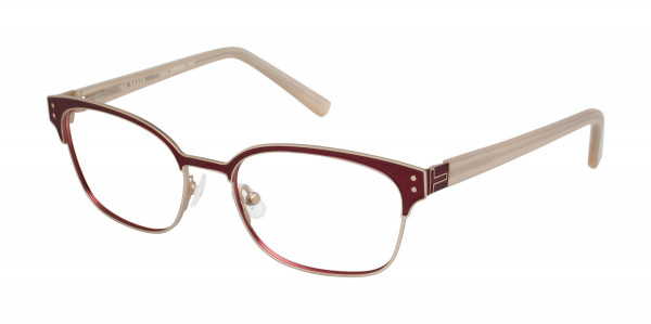 Ted Baker B237 Eyeglasses, Gold Burgundy (GLD)