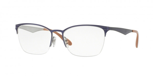 Ray-Ban Optical RX6345 Eyeglasses, 2918 SILVER TOP VIOLA (VIOLET)