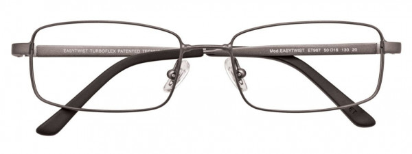 EasyTwist ET967 Eyeglasses, 020 - Satin Dark Grey & Black