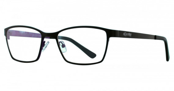 Dereon DOV523 Eyeglasses, 001 Semi Matte Black/ Purple