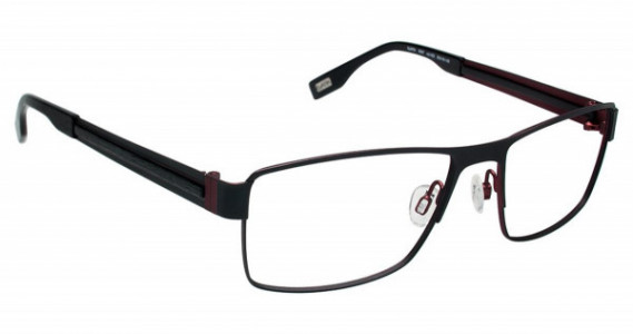 Evatik EVATIK 9087 Eyeglasses, (425) BLACK RED