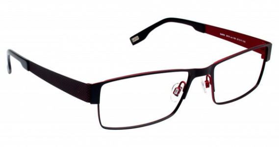 Evatik EVATIK 9078 Eyeglasses, (169) BLACK RED